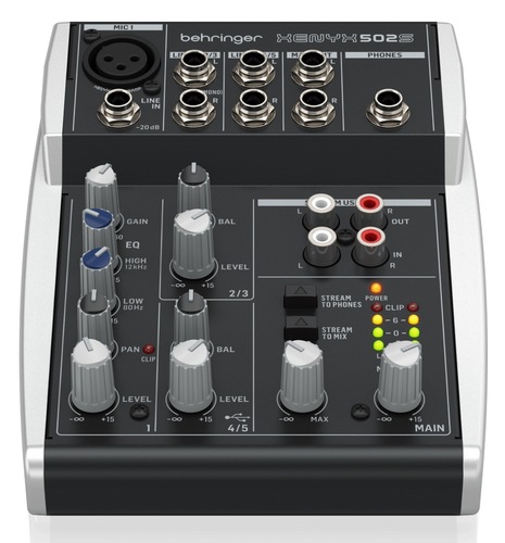 מיקסר אנלוגי פרימיום עם 5 כניסות X502S כולל ממשק USB