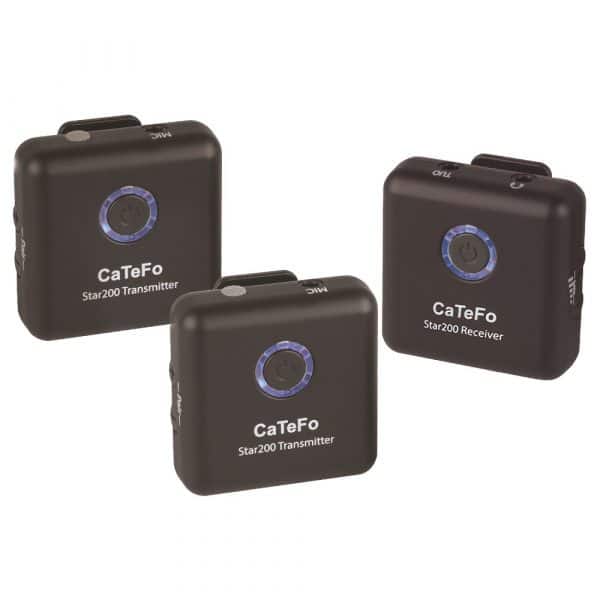 מיקרופון דש אלחוטי כפול לסמארטפון CaTeFo Star200 T2