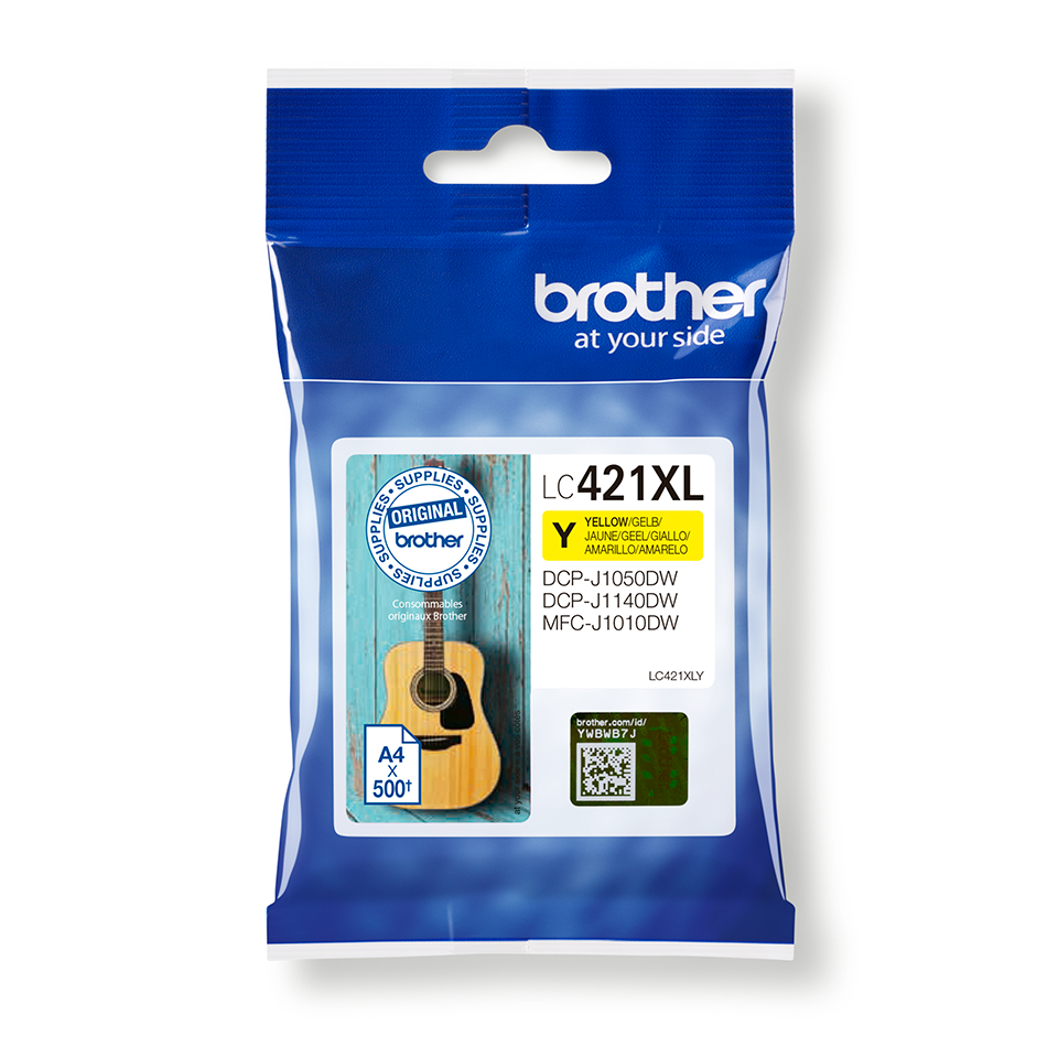 ראש דיו צהוב ברדר Brother LC-421XL Yellow- מקורי