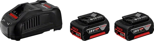 סט סוללה בוש 18v שתי יחידות ומטען בוש  2x18V6.0Ah+GAL1880CV מק