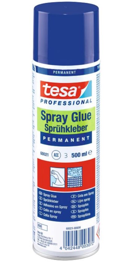 דבק ספריי  TESSA PROFESSIONAL SPRAY GLUE PERMANENT