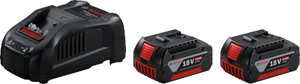 סט סוללה בוש 18v שתי יחידות ומטען בוש  2x18V5.0Ah+GAL1880CV מק"ט 1600A00B8J בוש