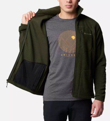 מעיל מיקרו-פליז לגברים Fast Trek II Full Zip ירוק כהה - Columbia