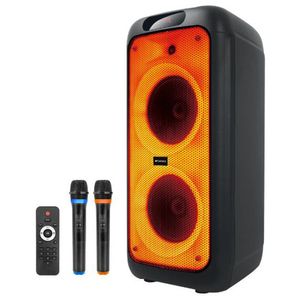 בידורית קריוקי 120W לכל בית עם 2 מיקרופונים וסאונד SANSUI דגם 4520