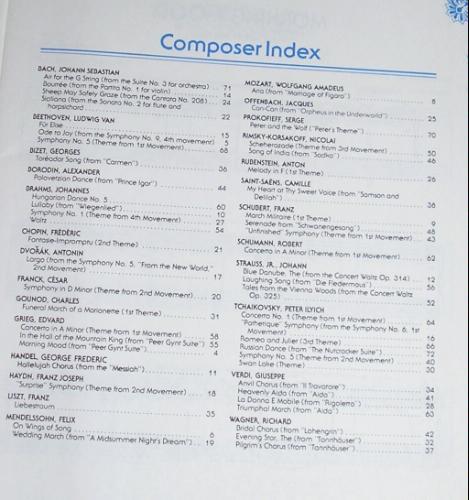ספר תווים Classical themes by the masters