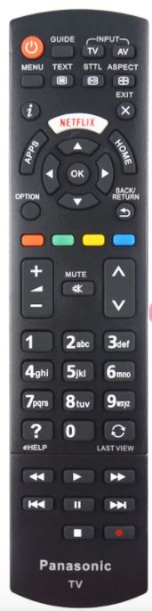 שלט תואם רחוק אוניברסלי ‏לטלוויזיה Panasonic  פנסוניק 