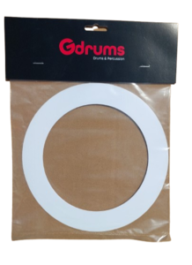 מדבקה לתוף בס אחורי לחיתוך למיקרופון BDH-8 בצבע לבן מבית GDRUMS