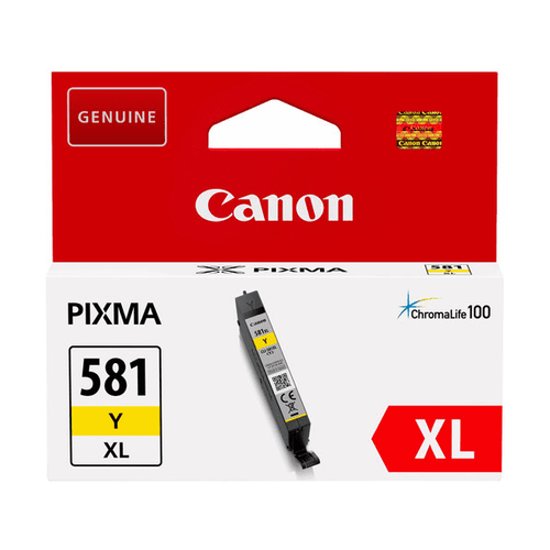 ראש דיו צהוב קנון Canon CLI-581BK XL Yellow - מקורי