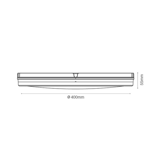 צמוד תקרה סדרת AURA עגול 40W Tri-Color IP65 קוטר 50 