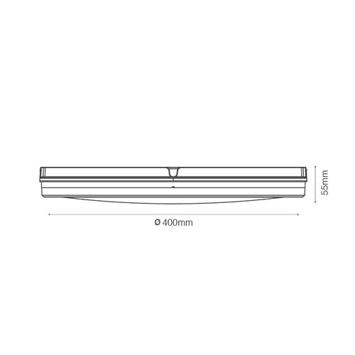 צמוד תקרה סדרת AURA עגול 40W Tri-Color IP65 קוטר 40 