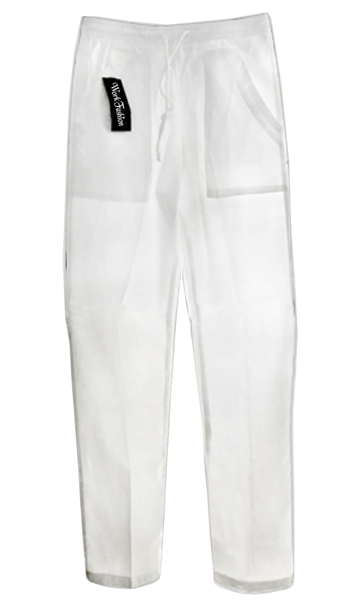 מכנס גומי לבן