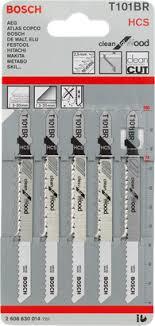סט 5 להבים למסור ג'יקסו ךחיתוך עץ אורך 100 ממ BOSCH T101BR