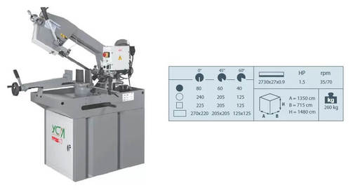 משור סרט YCM285 חצי אוטומטי KARNAF 