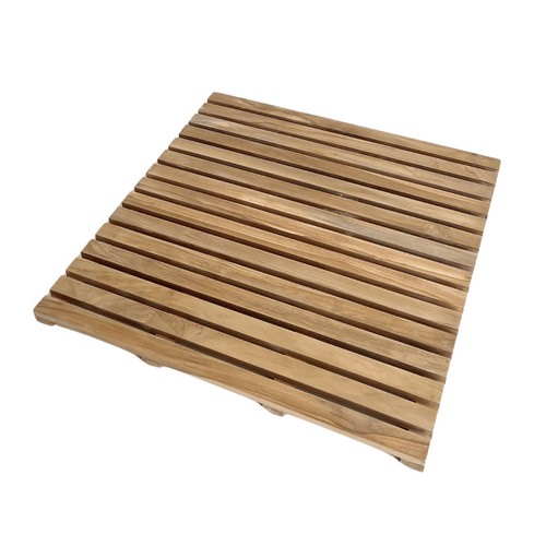 משטח עץ מרובע למקלחת 75x75 ס