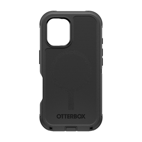 כיסוי OtterBox Defender שחור ל-iPhone 16 עם תמיכה ב-MagSafe