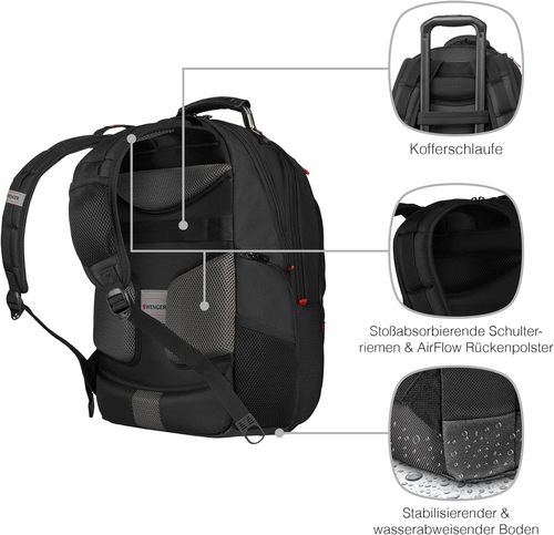 WENGER SWISS תיק גב למחשב נייד פגסוס דלוקס עד 16 איינץ 