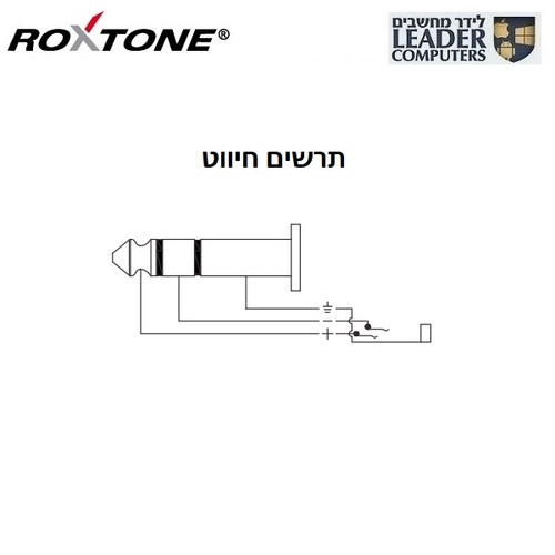 מתאם סטריאו מקצועי תקע 6.35 PL – שקע 3.5 מ