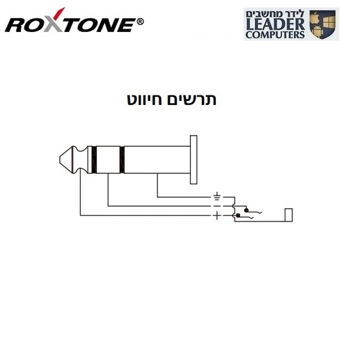 מתאם זוויתי סטריאו מקצועי תקע 6.35 PL – שקע 3.5 מ