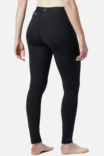 מכנסיים תרמיים שחורים ארוכים לנשים Midweight Stretch Baselayer מבית Columbia