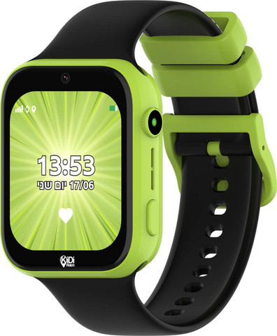 שעון חכם לילדים Kidiwatch דגם Next 2.4 עם SIM מובנה שחור - ירוק