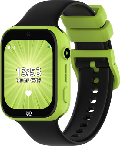 שעון חכם לילדים Kidiwatch דגם Next 2.4 עם SIM מובנה שחור - ירוק