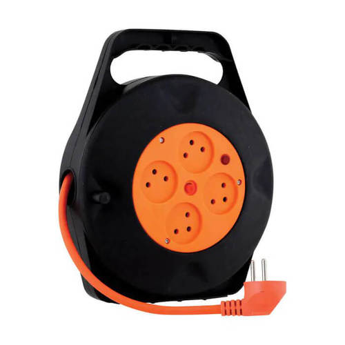 תוף כבל מאריך 10 מטר 4 שקעים