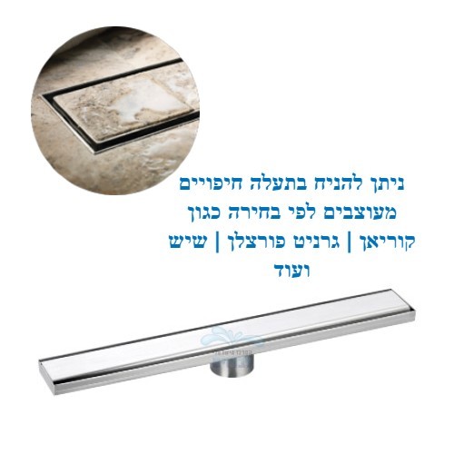 פס ניקוז מלבני נסתר 100 ס
