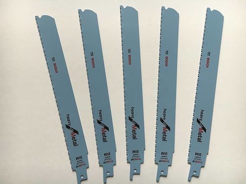 סט 5 להבים למסור חרב לחיתוך ברזל אורך 300 רוחב 25 BOSCH S1226CHF