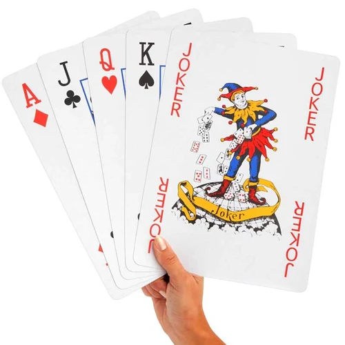 קלפי משחק ענקיים Jumbo cards בגודל A4 