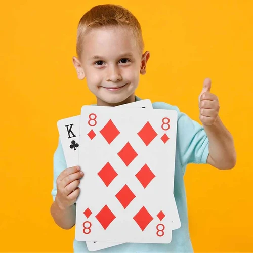 קלפי משחק ענקיים Jumbo cards בגודל A4 