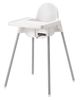 כיסא אוכל עם מגש נשלף UNO - לבן