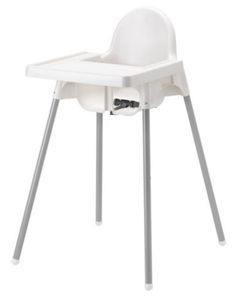 כיסא אוכל עם מגש נשלף UNO - לבן