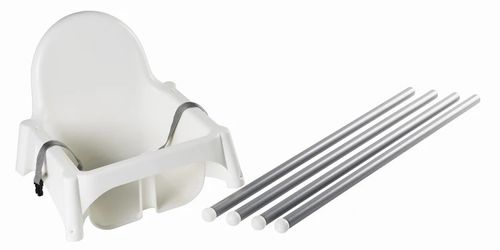 כיסא אוכל עם מגש נשלף UNO - לבן