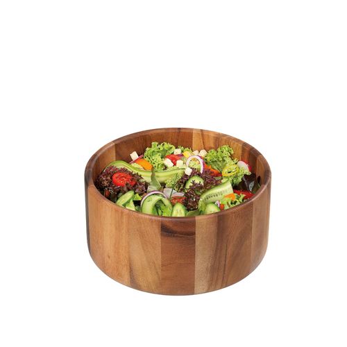 קערה עגולה בינונית עץ שיטה bowl