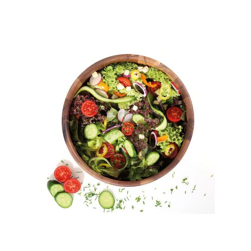 קערה עגולה בינונית עץ שיטה bowl