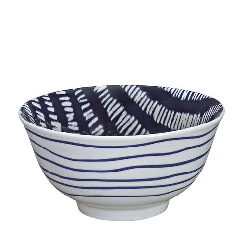 קערת פורצלן פסים כחולים AMICI bowl