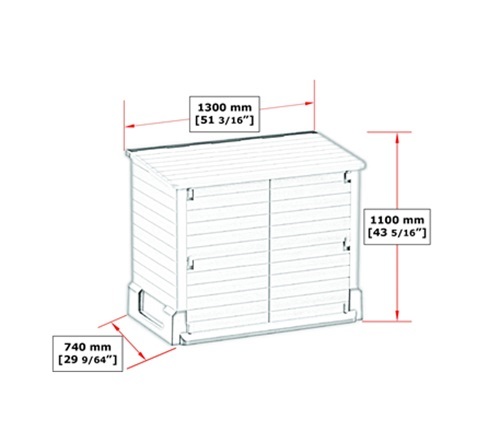  מחסן גינה פלסטיק Duramax StoreAway 850L