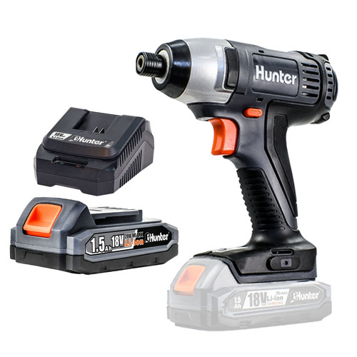 מברגת אימפקט נטענת 18V | סוללה 1.5Ah | מטען Hunter | 3A