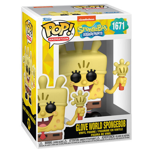 בובת פופ בובספוג - בובספוג עם כפפת אור - #1671 Funko POP! SBS 25th - Spongebob w Glove Light 