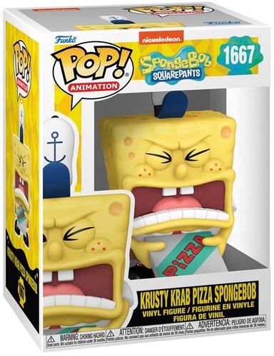 בובת פופ בובספוג - בובספוג עם פיצה - #1667 Funko POP! SBS 25th - Spongebob w Pizza 