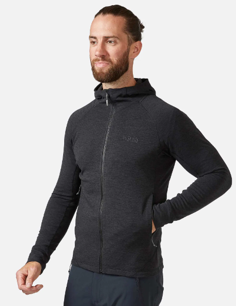 מעיל פליז לגברים Nexus Hoody שחור - Rab