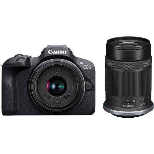 מצלמה Canon EOS R100 Double kit 18-45mm + 55-210mm - יבואן רשמי