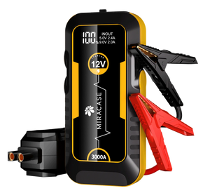 בוסטר התנעה לרכב 3 ב-1 בהספק 20,000mAh וצג דיגיטלי Miracase MJS20000