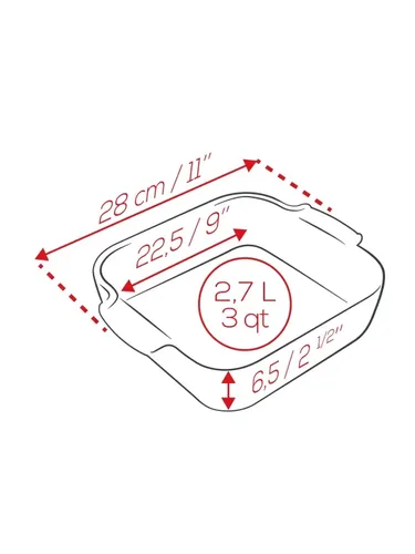 תבנית אפייה מרובעת 28 ס