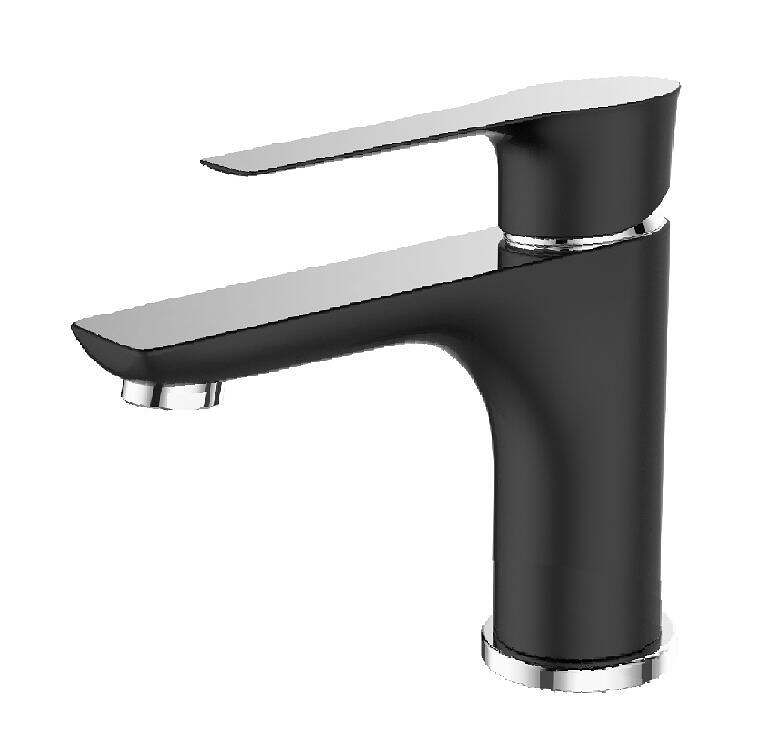 ברז פרח ROBIN שחור/כרום נמוך AQUILA PREMIUM