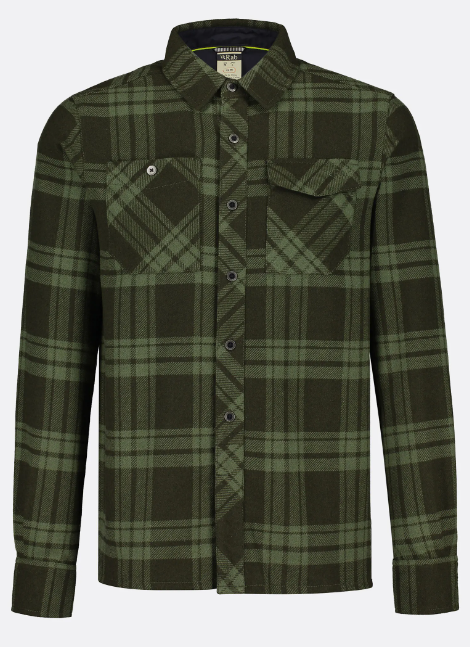 חולצת פלנל מכופתרת לגברים Perimeter LS Shirt ירוק – RAB
