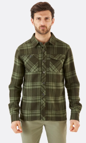 חולצת פלנל מכופתרת לגברים Perimeter LS Shirt  ירוק – RAB