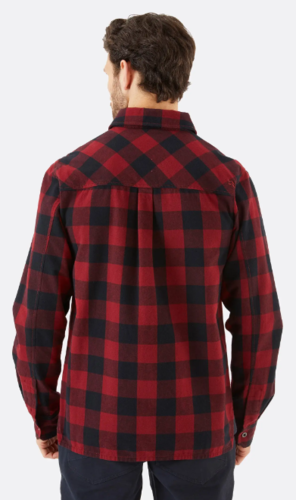 חולצת כותנה מכופתרת לגברים Boundary Shirt  שחור/אדום – RAB