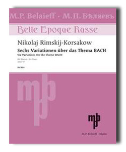 ספר תווים Six Variations on the theme B A C H
