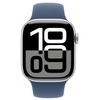 שעון חכם Apple Watch 10 42mm GPS Silver -Case Blue Rubber-Band